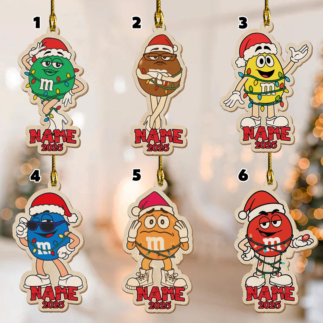 Custom M&M Christmas Ornament,m and M Candy Ornament Ornament ...