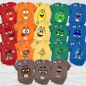 M&M Candies T Shirt, M And M Matching Family Shirt Group shirt halloween candy halloween costumes Halloween M M Family Costume Shirt BXIA04