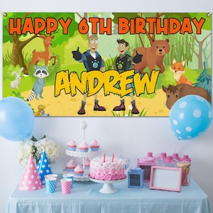 Wild Kratts Birthday, Kratts Theme Party, Wild Kratts Banner Birthday, Wild Kratts Backdrop, Wild Animals Birthday Party Banner PCG-CZIV03