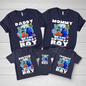 Finding Nemo Birthday Shirt, Finding Nemo T-Shirt, Finding Nemo Family Birthday Shirt, 1st Birthday Gift, Personalized Family Matching Shirt