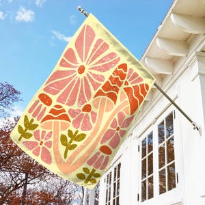 Flower Market Garden Flag, Botanical Matisse Yard Decor, Boho Spring House Banner with Flower Aesthetic, Gardener Gift C1FC09