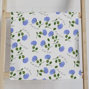 Subtle Anti Trump Hydrangea Hand Towel, Anti Trump Tea Towel, Political Home Decor, FDT 4687, Democrat Gift, Home Accessory Humor C1GL03