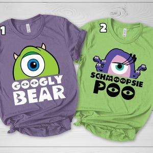Googly Bear and Schmoopsie Poo Couple Shirts, Mike and Celia Shirt, Disney Couple Shirt, Monsters T-Shirts, Disney Trip Shirt CZD414