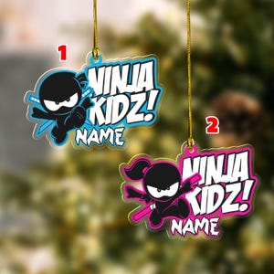 Personalized Ninja Kidz Ornament/Ninja Kidz Christmas Ornament/Baby Girl Ninja Kidz Christmas Ornament/Ninja Kidz Ornament CZKA16