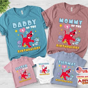 Clifford the Big Red Dog Shirt, Personalized Clifford Dog Family Birthday Shirt, Clifford Dog Party Shirt, Clifford Dog Shirt CYIT16