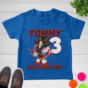 Custom Sonic the Hedgehog Birthday Shirt, Personalized for Boys Girls and Family, Sonic Party Shirt,Kid Party Tee,Family Birthday Tee D2G214