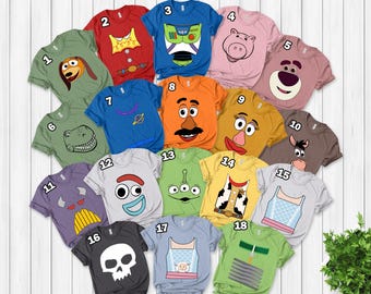 Toy Story Characters Halloween Costume shirt, Animated Toys Cosplay Inspired Shirt, Disney Halloween Costume For Family Group Shirt NEVX20