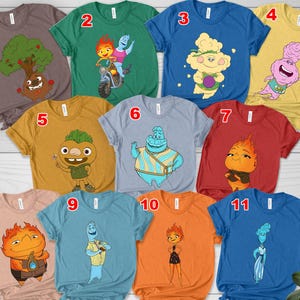 Personalized Disney Elemental Character Unisex T-shirt,Ember Wade Shirt,Pixar Elemental Movie Shirt,Disneyland Family Crew Shirt Gift BYI301