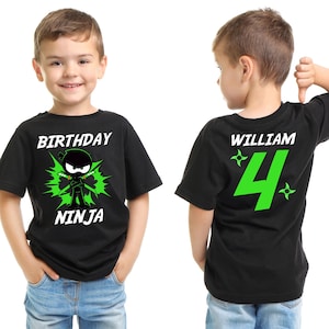 Ninja Birthday Shirt for Kids, Ninja Family Matching Birthday Shirts, Personalized Family Matching Shirt, Custom Ninja Shirt D2HP40