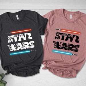 Disney Star Wars Two Sided T-Shirt, Star Wars Shirt, Darth Vader Shirt, Galaxy&#39;s Edge Shirt, Retro Star Wars Shirt D1E144