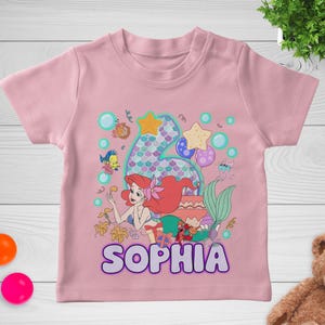 Little Mermaid Birthday Shirt, Disney Birthday Family T-Shirt, Princess Ariel Birthday Girl Gift, Disneyland Birthday Trip Tee G5MM06