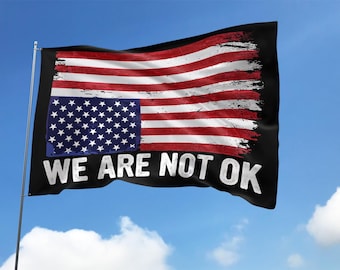 We Are Not Ok - Upside Down American Flag - Under Duress - Anti Trump Support Federal Employees C1E503