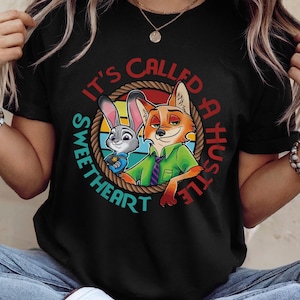 It&#39;s Called A Hustle Sweetheart Vintage T-Shirt, Zootopia Shirt, Judy Hopps Shirt, Nick Wilde Shirt, Gift Tee For You And Your Family BZHN09