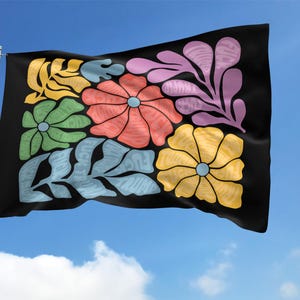 Subtle Anti Trump Flag, Floral F*ck Trump Flag, Floral FDT Flag, Foxtrot Delta Tango Flag, Political Protest Flower Flag, Anti Trump C1GG06