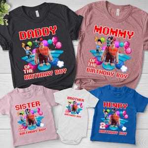 Wreck It Ralph Birthday Tee, Vanellope Von Schweetz Shirt, Family Wreck It Ralph Birthday Shirts, Mickey Personalized Birthday Shirt BYCX30