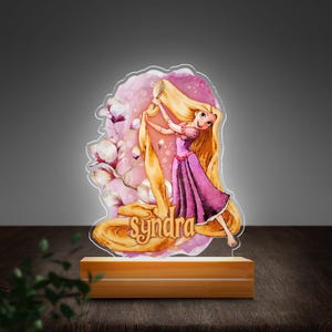 Custom Tangled Rapunzel Night Light, Disney Tangled Birthday Gifts, Disney Tangled Rapunzel Gifts, Disneyland Name Night Light C1FN28