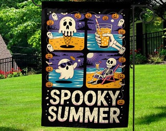 Hot Ghoul Summer Garden Flag, Cute Creepy Garden Flags, Funny Yard Flag,Summer Garden Flag, Housewarming Gift, House Banner G5LE05