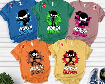 Ninja Kidz Shirt, Ninja Kidz Birhtday Shirt, Ninja Family Shirt, Family Matching Shirt, Birthday Party Shirt D1KQ12
