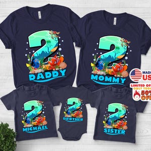 Finding Nemo Birthday Shirt, Finding Nemo Birthday T-shirt, Finding Nemo, Nemo, Personalized Shirt, Custom Shirt, Birthday Disney CYJ123