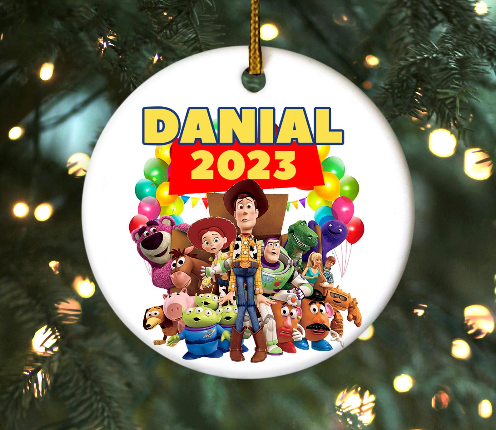 Toy Story Christmas Ornament, Custom Ornament, Christmas Tree Ornament