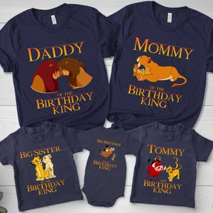 Custom Birthday King Shirt For Kids Toddler, Lion Birthday T-shirt, Gift For Son Daughter, Birthday Boy Family Tee BYB239