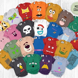 Disney Toy Story Costume Halloween Group Shirt, Woody Buzz Lightyear Jessie Tomato Head Costume Shirt, Family Halloween Party Shirt NFWP18
