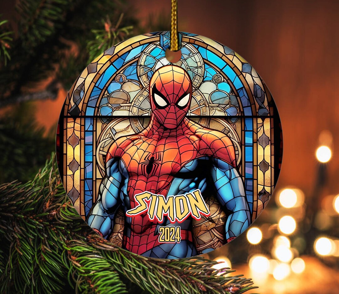 Personalized Spiderman Ornament, Superhero Ornament,spiderman Christmas Ornament,custom Spidey ...