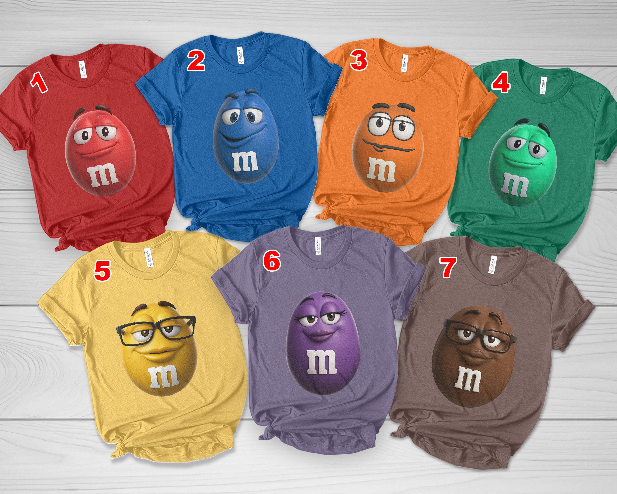 Custom M&M Candies Matching Shirts,m and M Halloween Costume Party