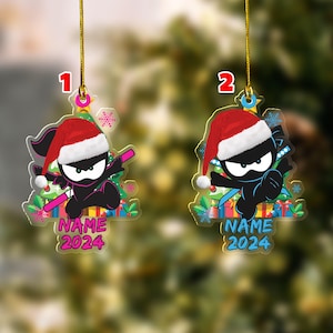 Personalized Ninja Kidz Ornament Baby Ornament Gifts, Ninja Kidz Christmas Tree Decor, Ceramic Ornament D1L106