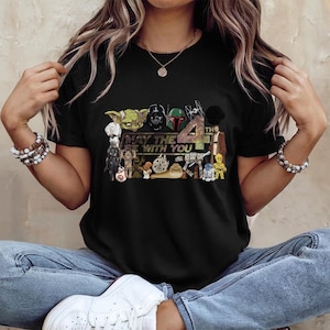 Retro Star Wars May The 4th Be With You 2025 Shirt, Galaxy&#39;s Edge May the Force be with you, Disneyworld, Disney Trip Tee NGQN05