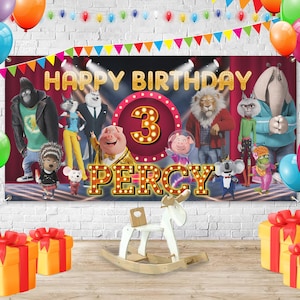 Sing 2 Personalized Birthday Party Backdrop,Sing 2 Personalized Banner,Sing 2 Poster,Sing 2 Party Supplies, Sing 2 decor C1EQ08