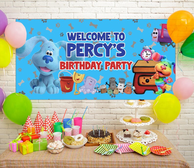 Blue's Clues Birthday Banner, Blue's Clues Party Banner, Blue's Clues ...