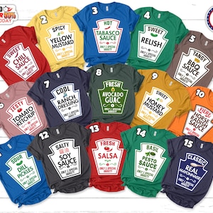 Condiments Matching Shirt | Condiment Group Costume T-Shirt | Ketchup And Mustard Party Matching Group Shirt|Halloween Costumes Shirt CYKO26