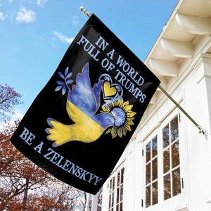I Stand with Ukraine Flag - Support Ukraine Flag, Sunflower Design Flag, Ukraine Support, Solidarity Flag, Ukraine Pride, Peace Flag BZDR28