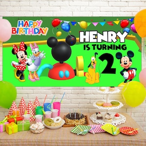 Mouse Clubhouse Backdrop,Mouse Clubhouse Banner, Mouse Clubhouse Birthday Banner, Disney Mickey Mouse Banner,Mouse Clubhouse Backdrop VN3T23