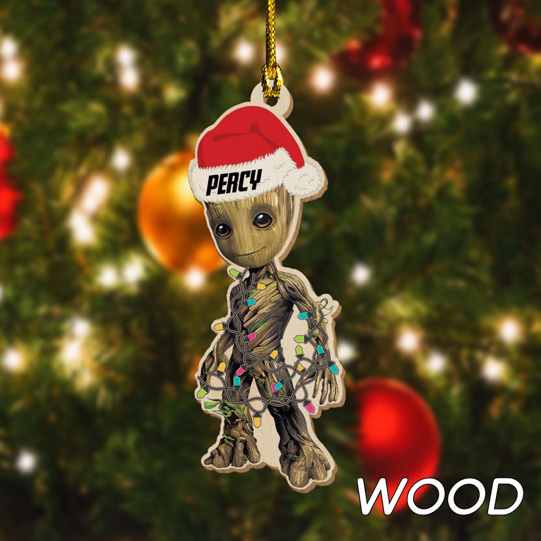Personalized Disney Groot Christmas Ornament, Christmas Teacup Groot ...