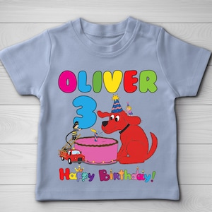 Clifford the Big Red Dog Shirt, Personalized Clifford Dog Family Shirt, Clifford Dog Birthday Party Shirt, Family Matching Shirt