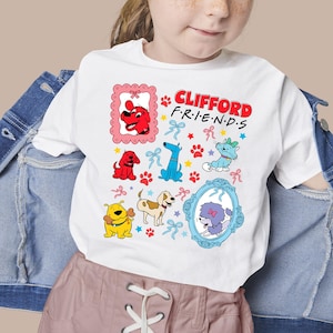 Personalized Clifford The Big Red Dog Shirt, Children&#39;s Book Character Tee, Clifford Dog Party Shirt,Perfect for Book Lovers And Kids C1GU25