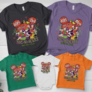 Disney Mickey&#39;s Not So Scary Halloween Party 2025 Shirts, Custom Halloween Family Matching Shirt, Mickey Minnie Tee, Halloween Tee BZHT23