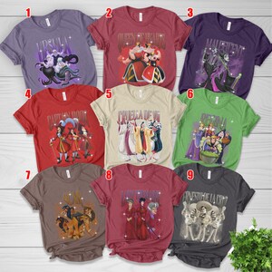 Disney Villains Characters Group Bootleg Retro Shirt, Evil Queen Hades Scar Maleficent, Good To Be Bad Tee, Disney Evil Friends Trip NGUQ12