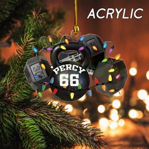 Personalized Fitness Christmas Ornament 2024, 2D Flat Dumbbell Fitness Keepsake, Gift For Gym Lovers, Xmas Tree Hanging Decoration NFXZ18