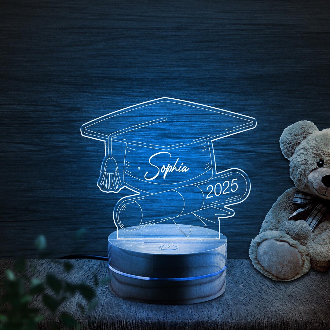 Personalized Graduation Cap Night Light, Custom Graduation Gift ...