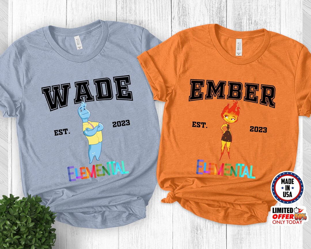 Disney Elemental Ember and Wade Shirt, Elemental Chemical Reaction ...