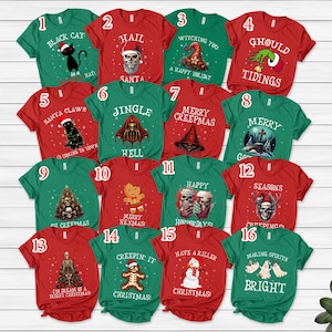 Goth Family Holiday Spooky Christmas Matching Shirt, Creepy Christmas Puns Shirt, Scary Gothic Christmas Best Friends Group Shirt NEWM04