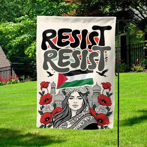 Resistance Until Reclamation Flag, Free Palestine Garden Flag, Free Gaza garden Flag, Palestinian Resistance, Liberation, End Zionism NGSW10