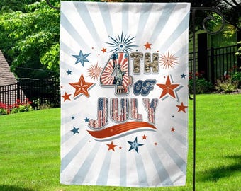 4th of July Independence Day Garden Flag, American Independence, 4th July Yard Decor, USA Porch Flag C1F220