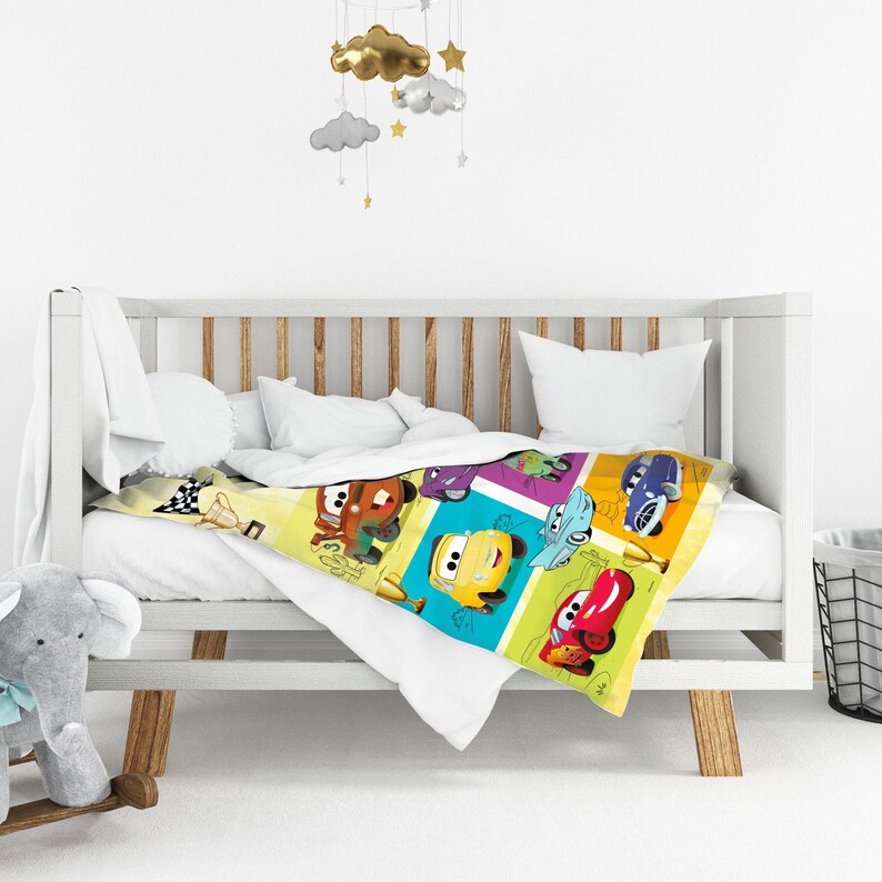 Personalized Cars Blanket, Custom Name Cars Movie Blanket, Racing Car