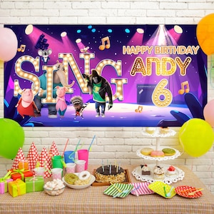 Sing 2 Personalized Birthday Party Backdrop,Sing 2 Personalized Banner,Sing 2 Poster,Sing 2 Party Supplies, Sing 2 decor C1FN05
