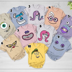 Monsters Incs Costume Shirt, Monsters Incs Family Halloween Shirt, Monsters University, Mike Wazowski Boo Sully Shirt D1E511