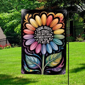 Equal Rights, No Kings In America Garden Flag, Anti-Trump Resistance, Political Activist Flag, Resist Fascism Protest Flag, No Kings NGSA08
